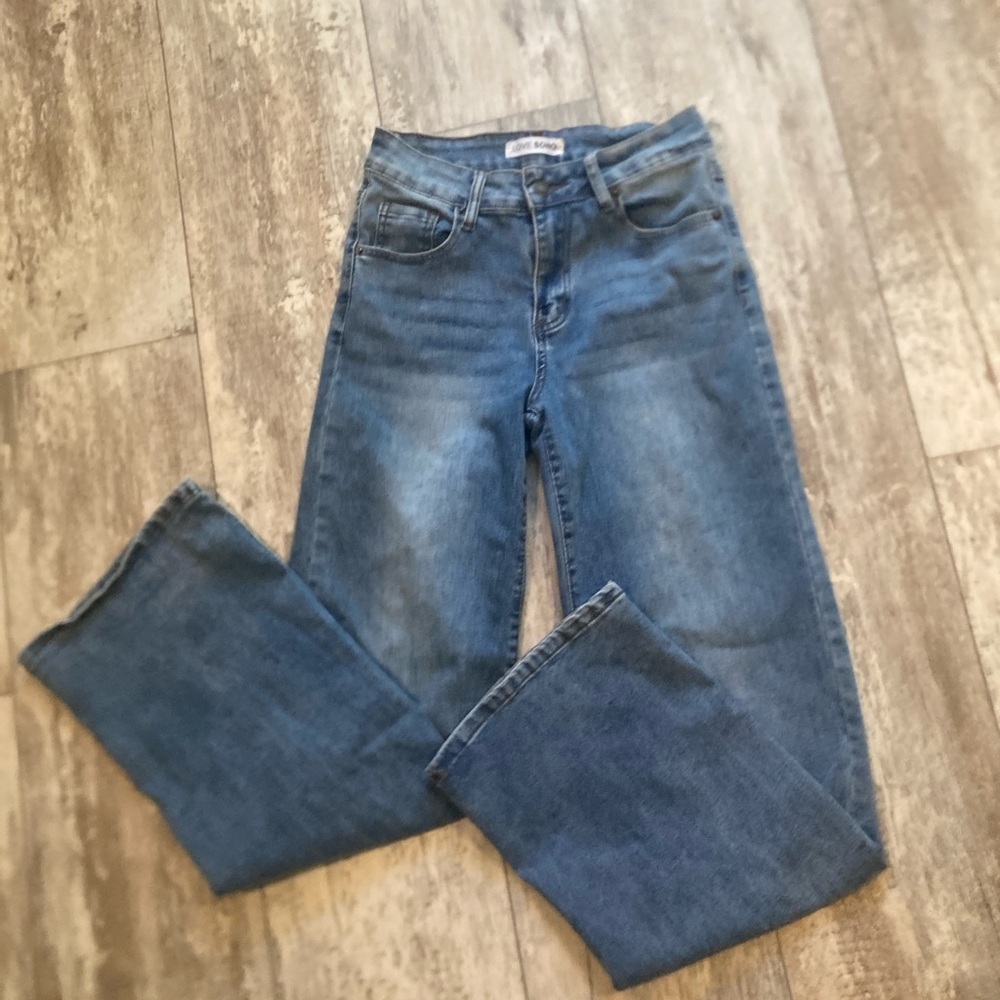 Wide Leg Women's Denim Jeans in Blue